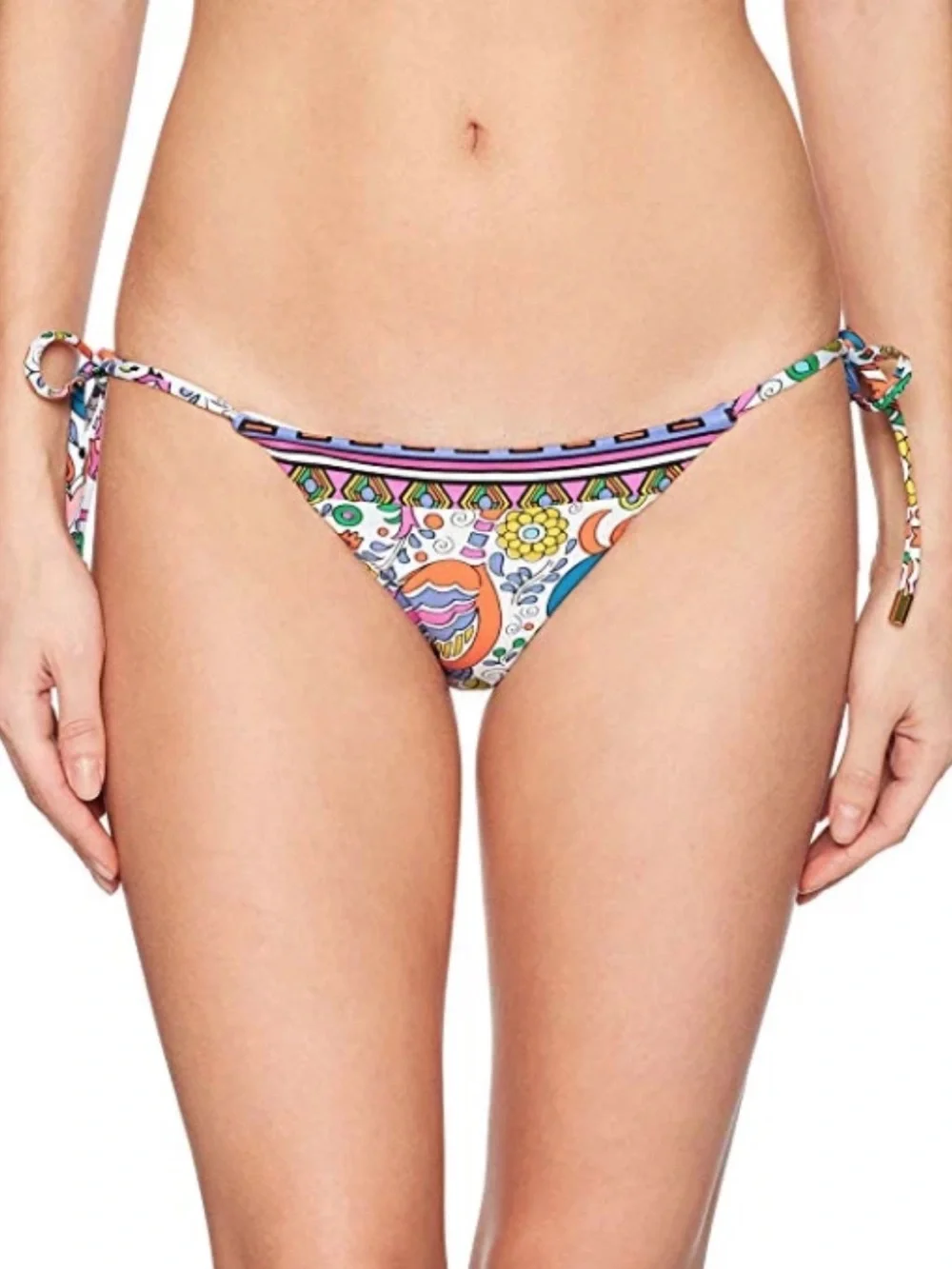 Trina Turk Jungle Beach Multicolor Tie-Side Bikini Bottoms size 12